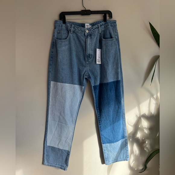 Princess Polly woman’s Cofield Mom patch denim jeans pants - Picture 6 of 13